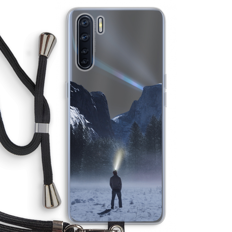 Wanderlust: Oppo A91 Transparant Hoesje met koord
