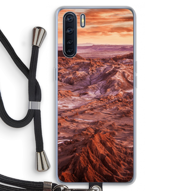 Mars: Oppo A91 Transparant Hoesje met koord