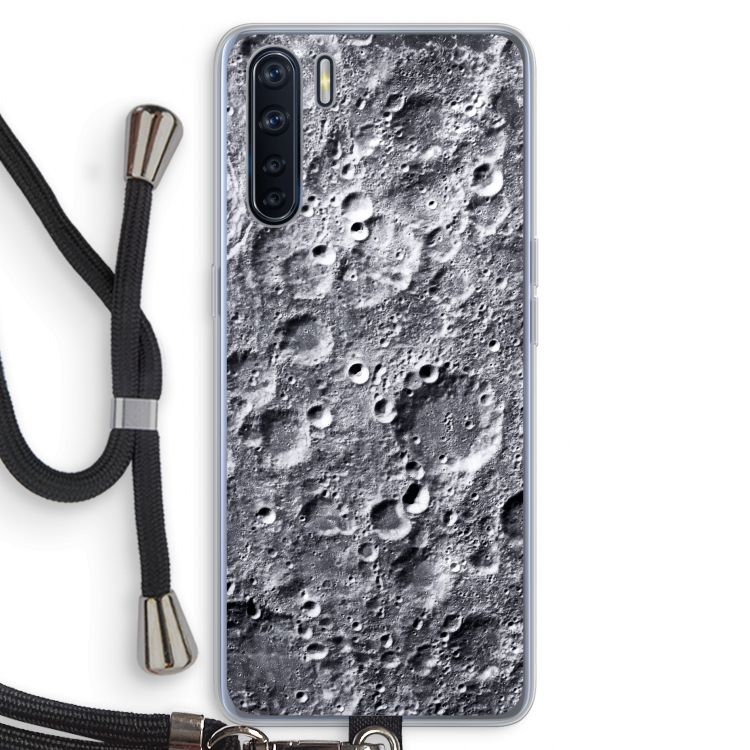 Maanlandschap: Oppo A91 Transparant Hoesje met koord