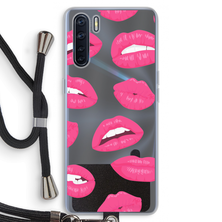 Bite my lip: Oppo A91 Transparant Hoesje met koord