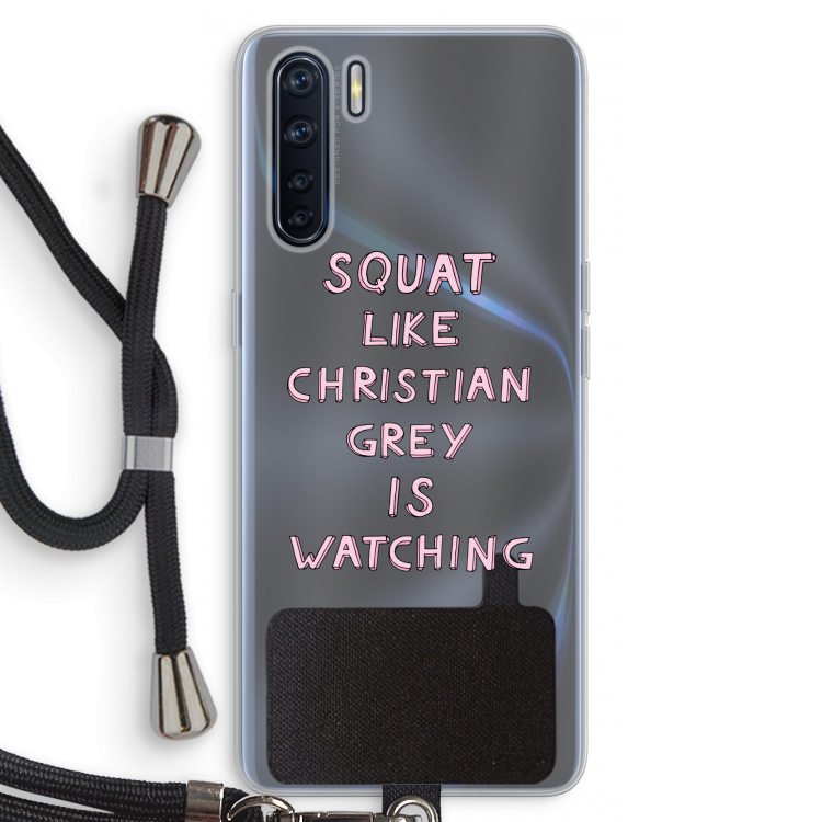 Christian Grey: Oppo A91 Transparant Hoesje met koord