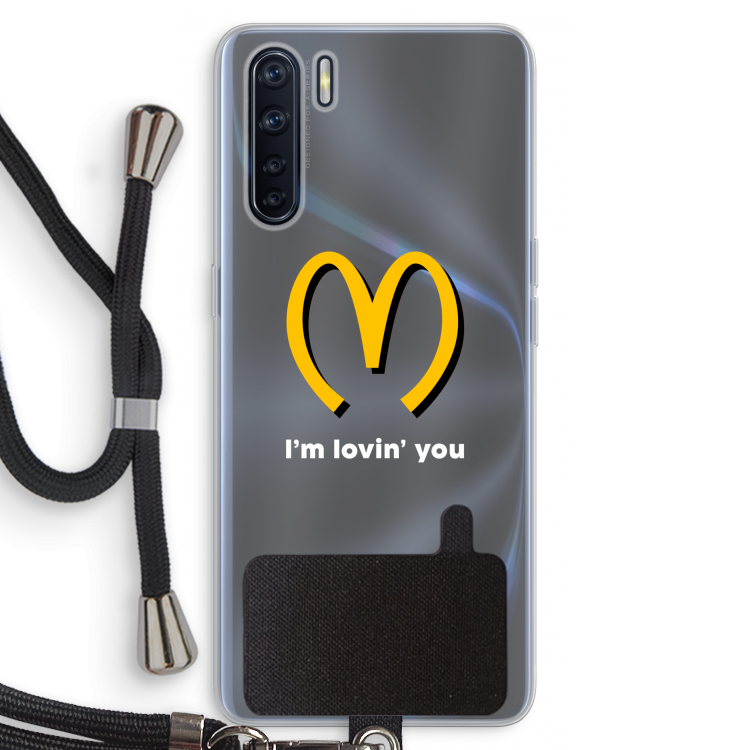 I'm lovin' you: Oppo A91 Transparant Hoesje met koord