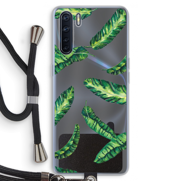 Lange bladeren: Oppo A91 Transparant Hoesje met koord