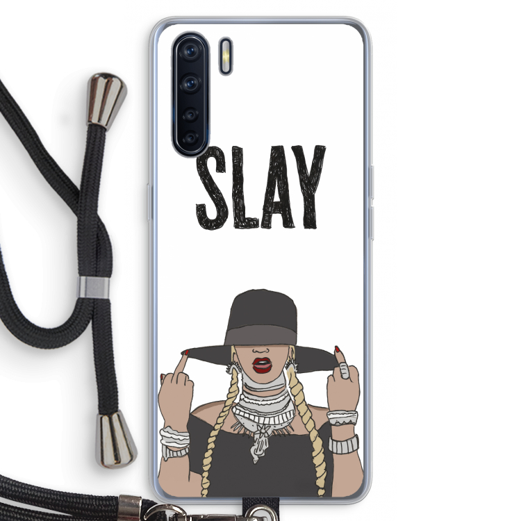 Slay All Day: Oppo A91 Transparant Hoesje met koord