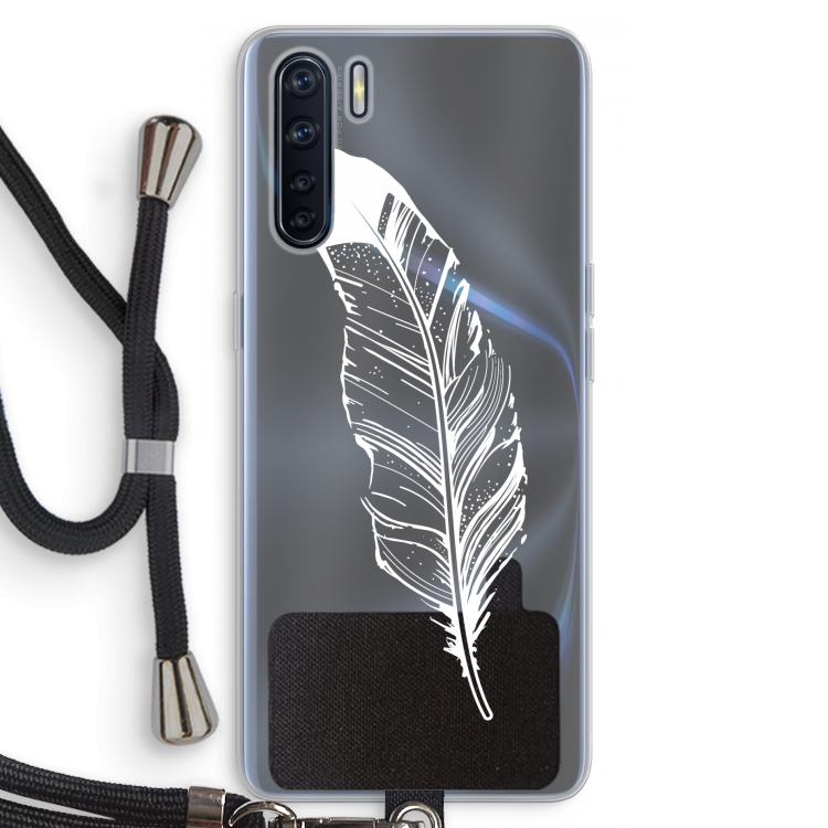 Pluim: Oppo A91 Transparant Hoesje met koord