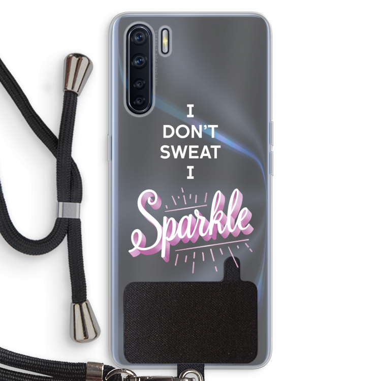 Sparkle quote: Oppo A91 Transparant Hoesje met koord
