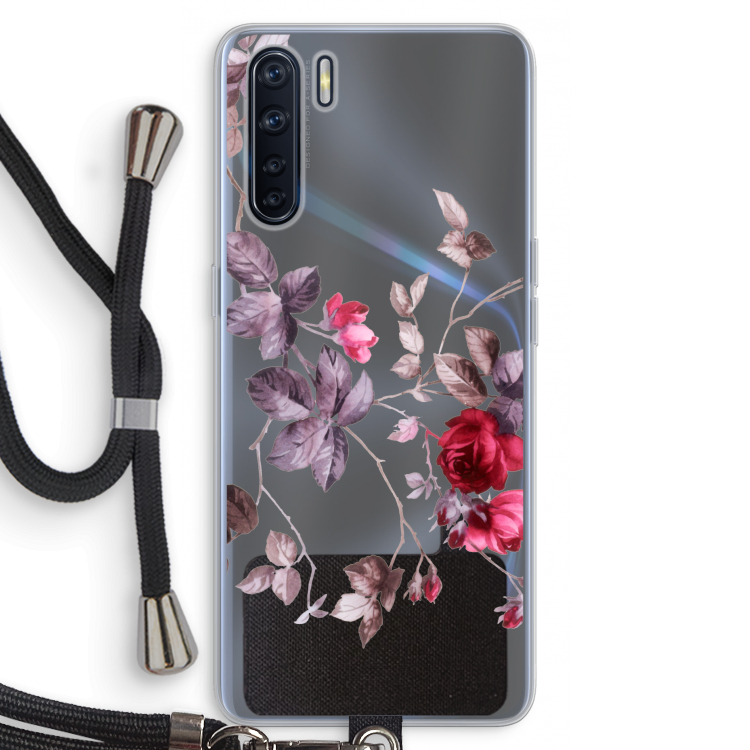 Mooie bloemen: Oppo A91 Transparant Hoesje met koord