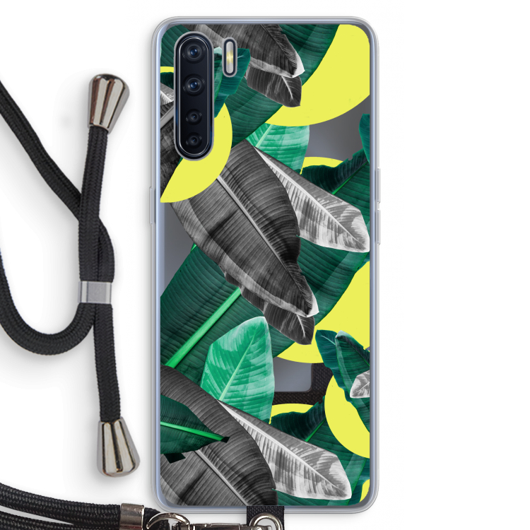 Fantasie jungle: Oppo A91 Transparant Hoesje met koord