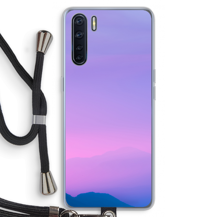 Sunset pastel: Oppo A91 Transparant Hoesje met koord