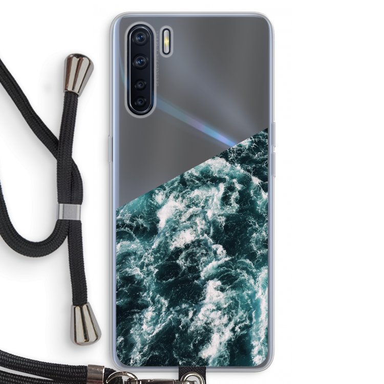 Zee golf: Oppo A91 Transparant Hoesje met koord