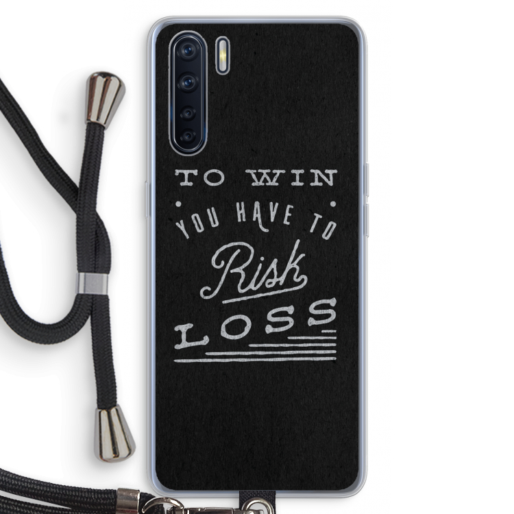 Risk loss: Oppo A91 Transparant Hoesje met koord