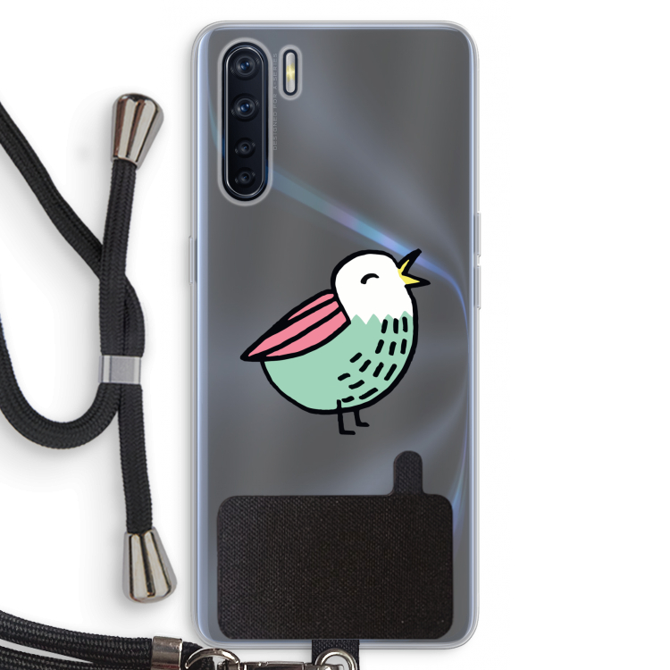 Birdy: Oppo A91 Transparant Hoesje met koord