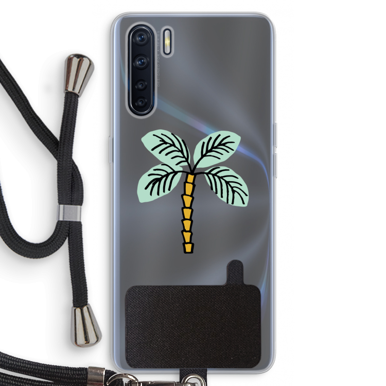 Palmboom: Oppo A91 Transparant Hoesje met koord