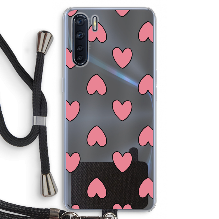 Ondersteboven verliefd: Oppo A91 Transparant Hoesje met koord