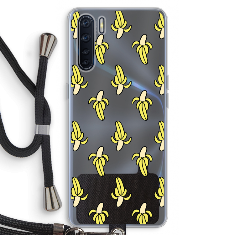 Bananas: Oppo A91 Transparant Hoesje met koord