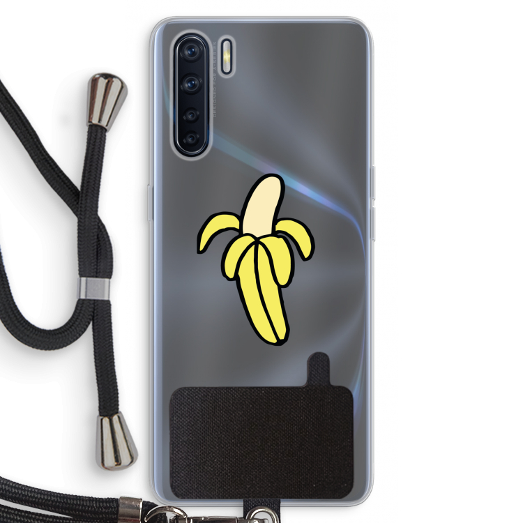 Banana: Oppo A91 Transparant Hoesje met koord