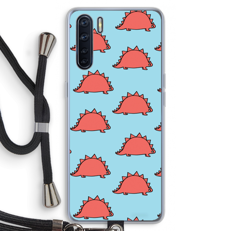 Dinosawrr: Oppo A91 Transparant Hoesje met koord