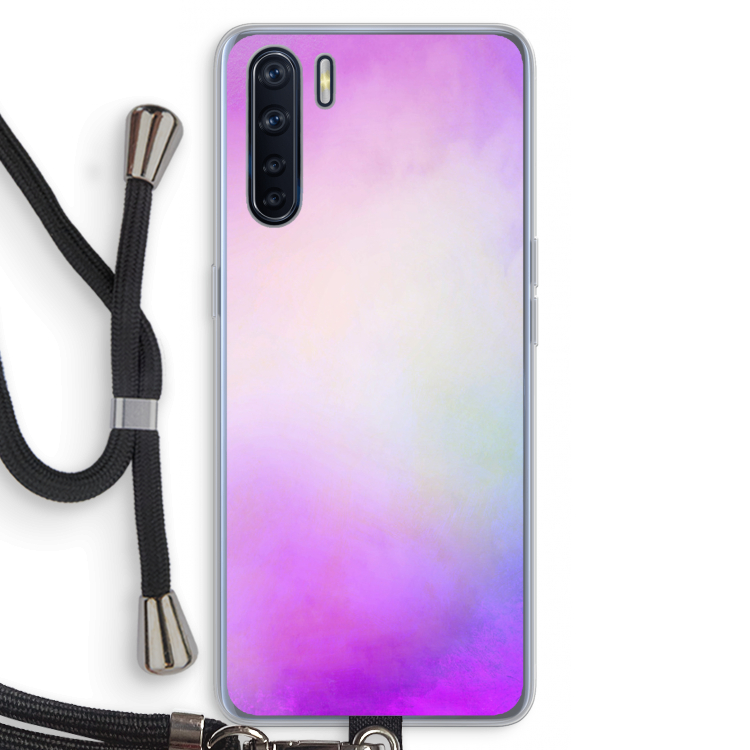 Clouds pastel: Oppo A91 Transparant Hoesje met koord