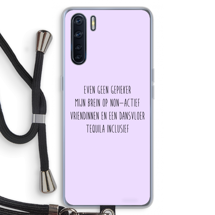 Tequila: Oppo A91 Transparant Hoesje met koord