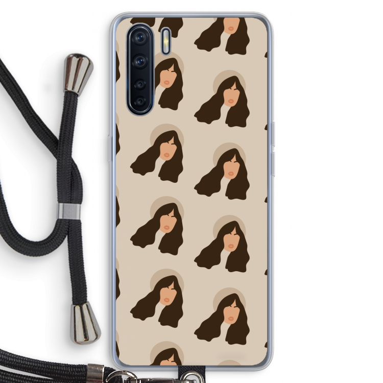 Bonjour mon amour: Oppo A91 Transparant Hoesje met koord