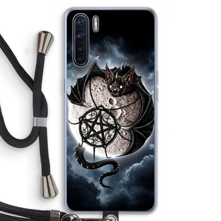 Volle maan: Oppo A91 Transparant Hoesje met koord