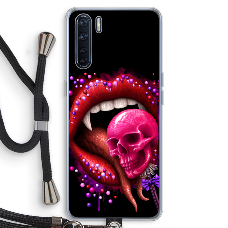 Dodelijk zoet: Oppo A91 Transparant Hoesje met koord