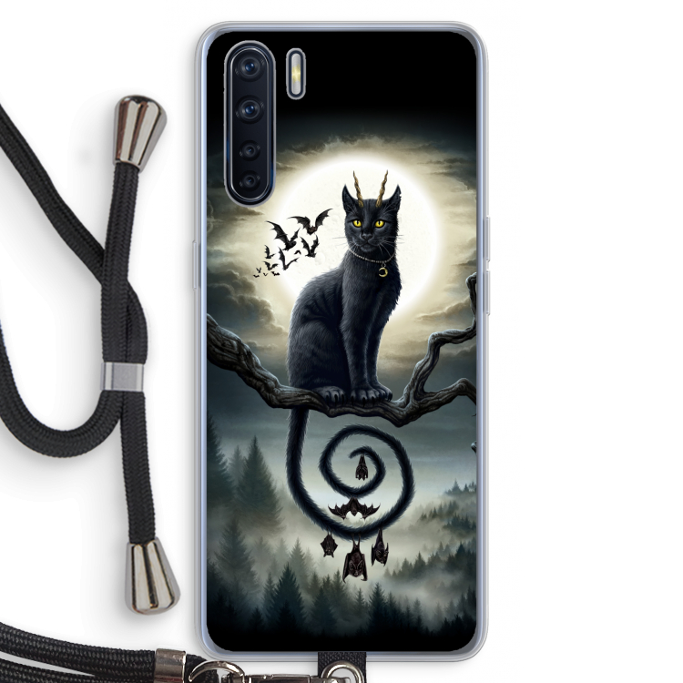 Moonlight Companions: Oppo A91 Transparant Hoesje met koord