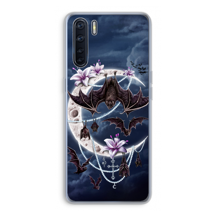 Vleermuizen Maan: Oppo A91 Transparant Hoesje