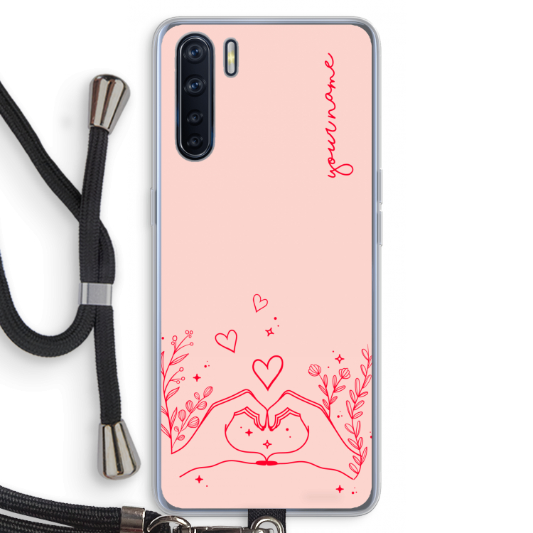 Love is in the air: Oppo A91 Transparant Hoesje met koord