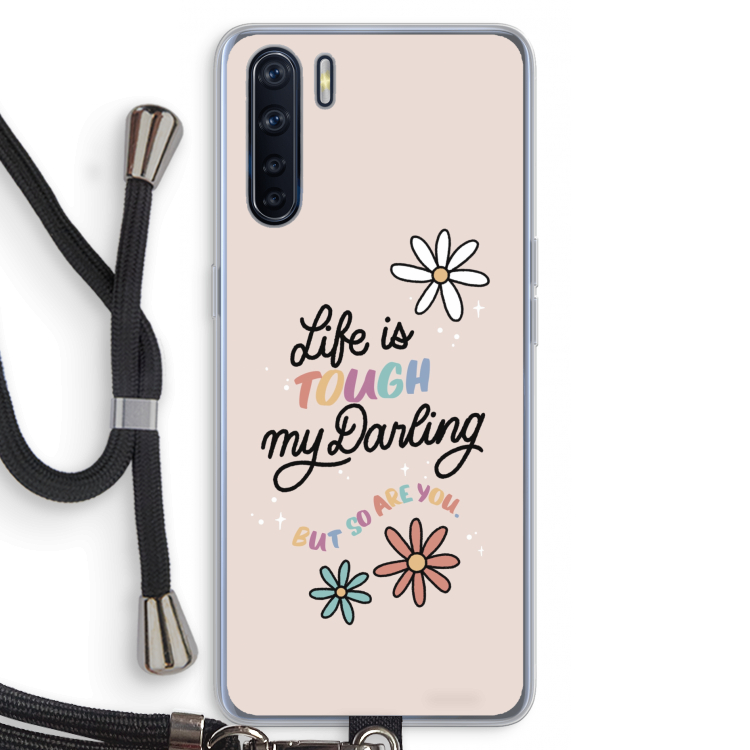 Tough Life: Oppo A91 Transparant Hoesje met koord