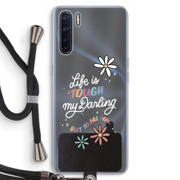 Tough Life: Oppo A91 Transparant Hoesje met koord