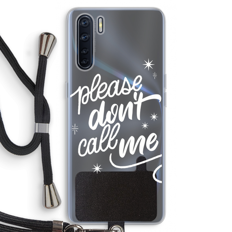 Don't call: Oppo A91 Transparant Hoesje met koord
