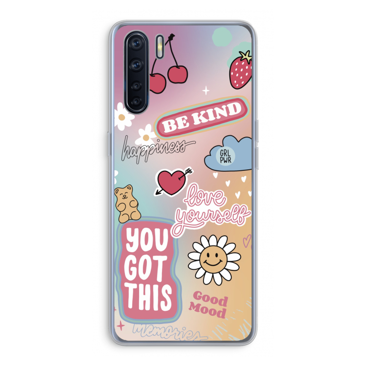 Positivity: Oppo A91 Transparant Hoesje