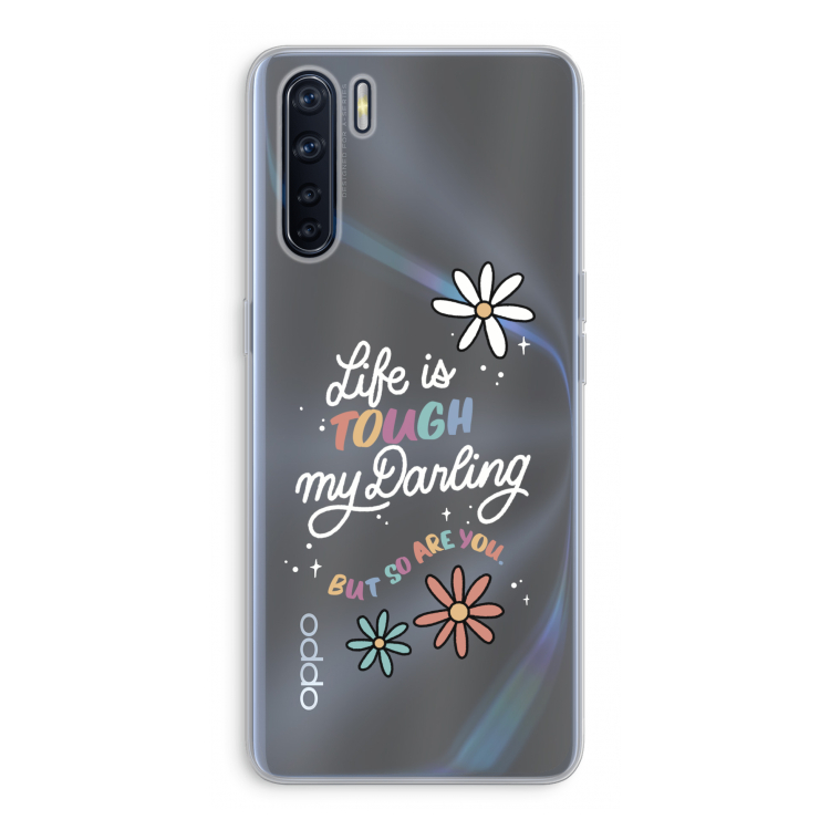 Tough Life: Oppo A91 Transparant Hoesje