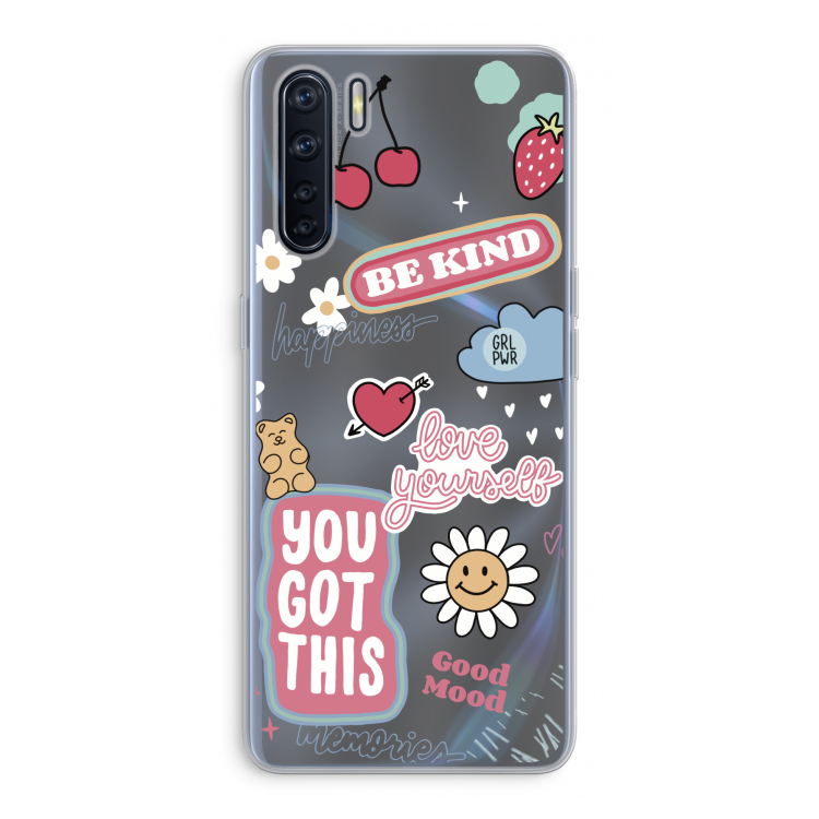 Positivity: Oppo A91 Transparant Hoesje