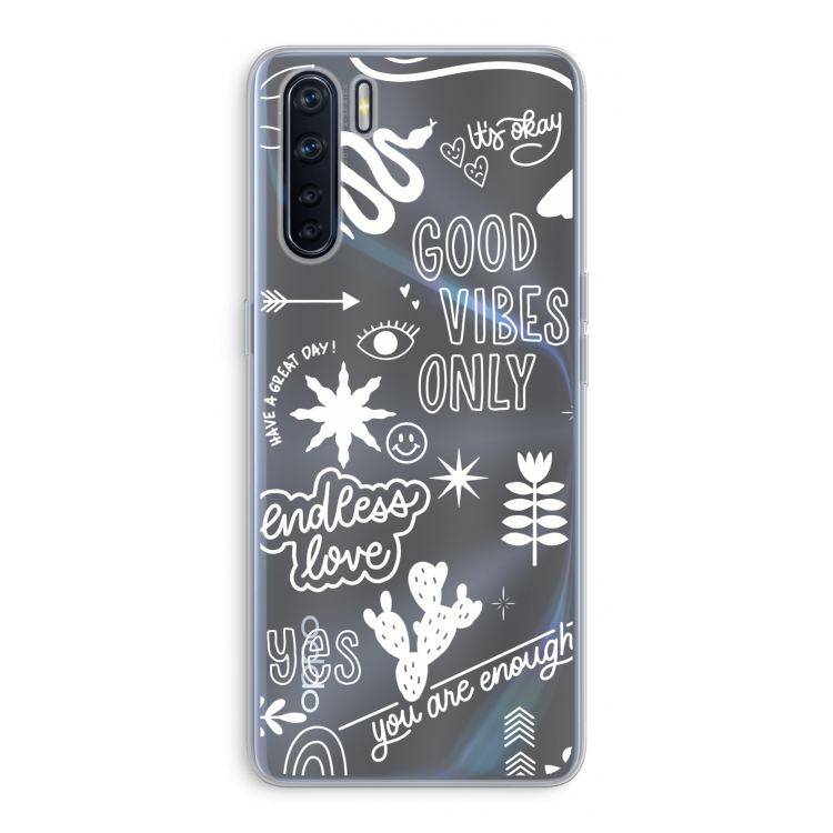 Good vibes: Oppo A91 Transparant Hoesje