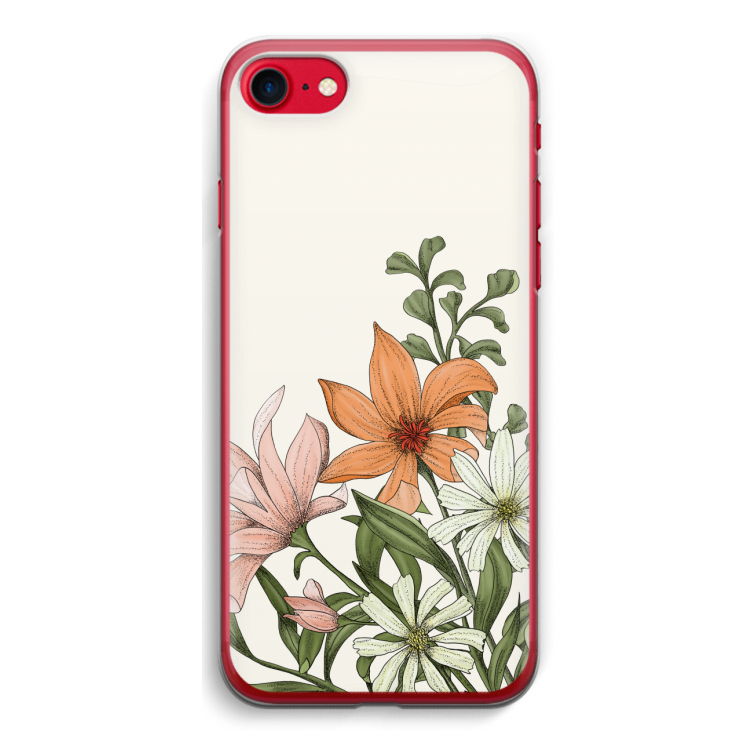 Floral bouquet: iPhone SE 2020 Transparant Hoesje