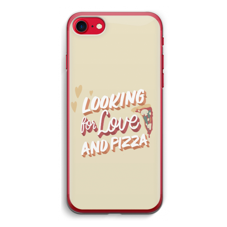 Pizza is the answer: iPhone SE 2020 Transparant Hoesje