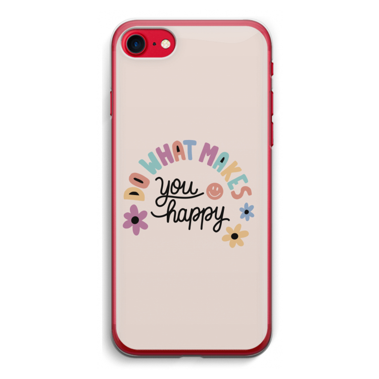 Happy days: iPhone SE 2020 Transparant Hoesje