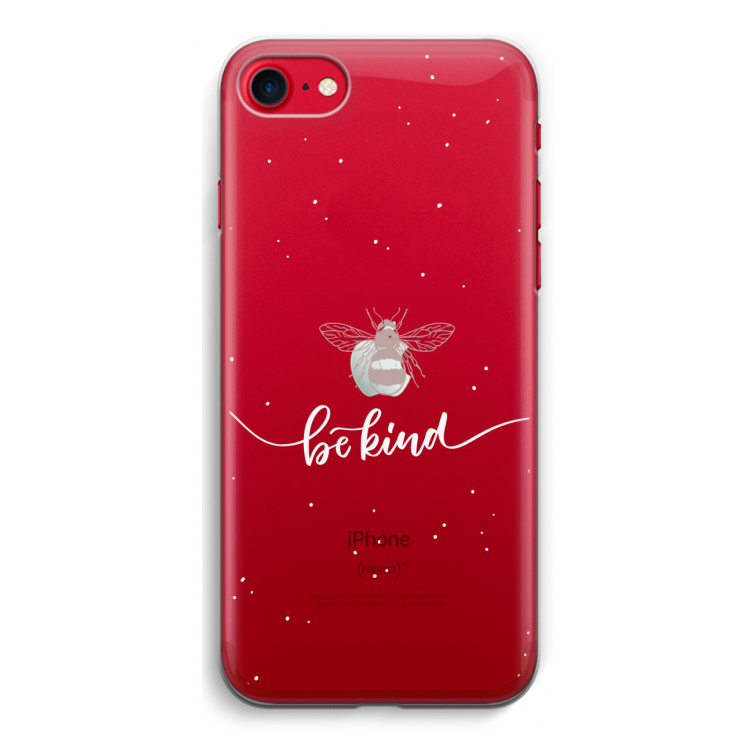 Be(e) kind: iPhone SE 2020 Transparant Hoesje