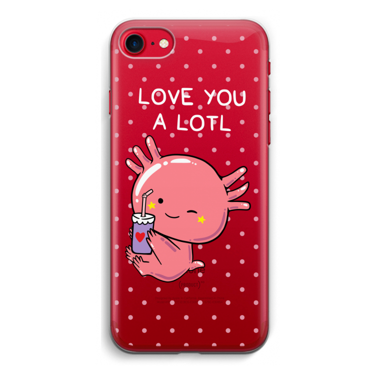 Love You A Lotl: iPhone SE 2020 Transparant Hoesje