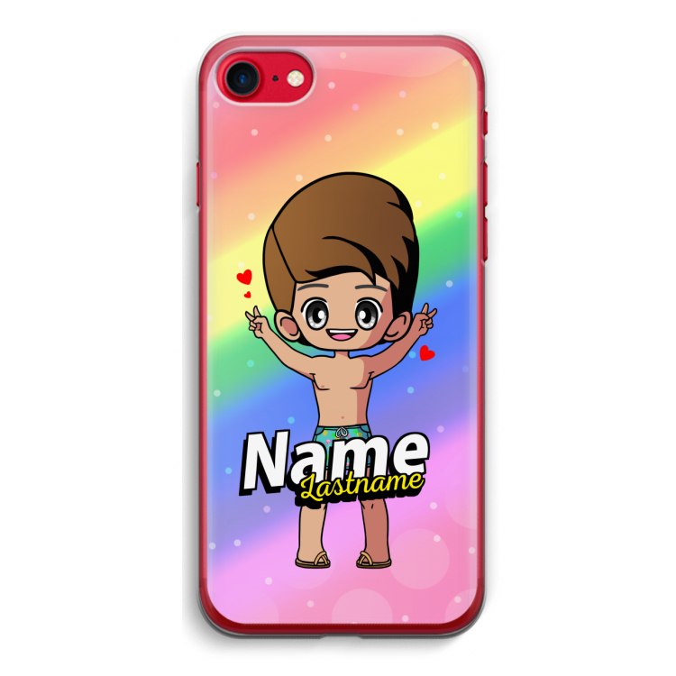 Chibi Maker man: iPhone SE 2020 Transparant Hoesje
