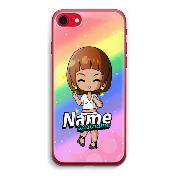 Chibi Maker vrouw: iPhone SE 2020 Transparant Hoesje