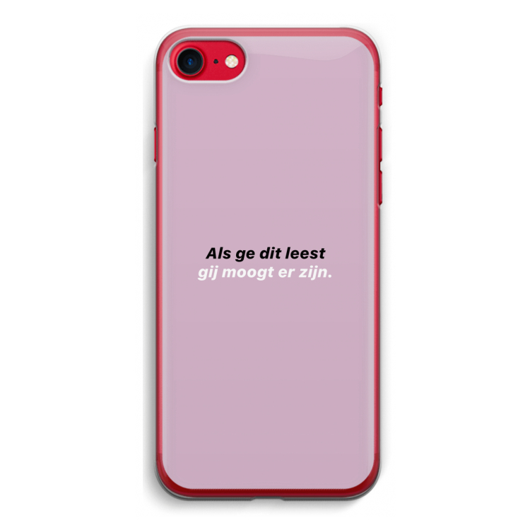 gij moogt er zijn: iPhone SE 2020 Transparant Hoesje