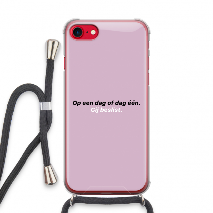 gij beslist: iPhone SE 2020 Transparant Hoesje met koord