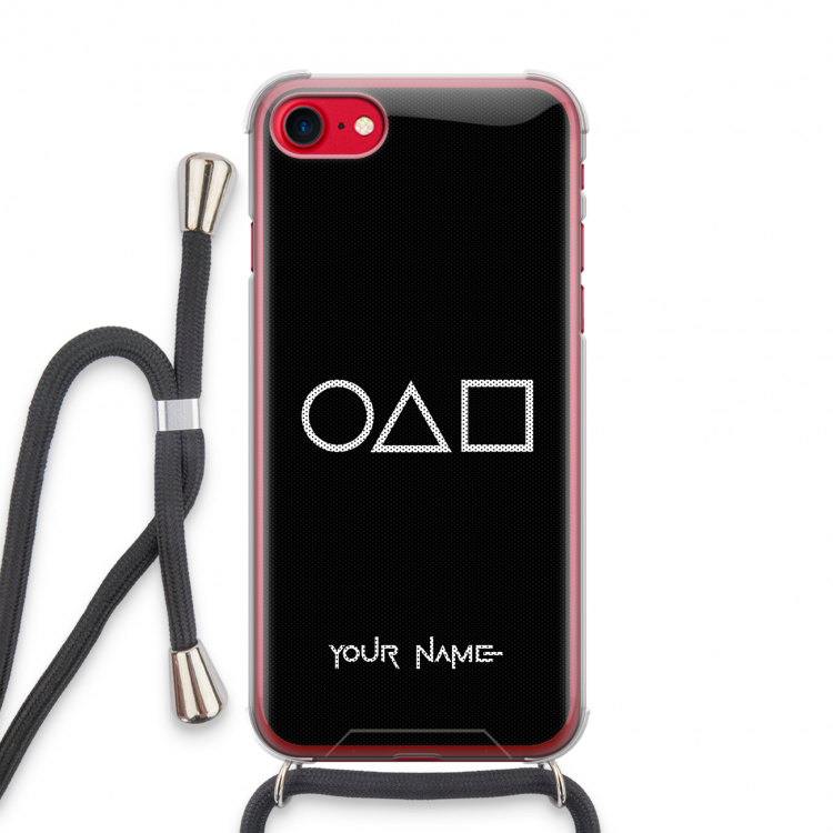 Squid Game: iPhone SE 2020 Transparant Hoesje met koord