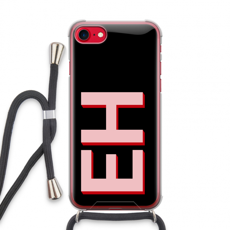 Monogram: iPhone SE 2020 Transparant Hoesje met koord