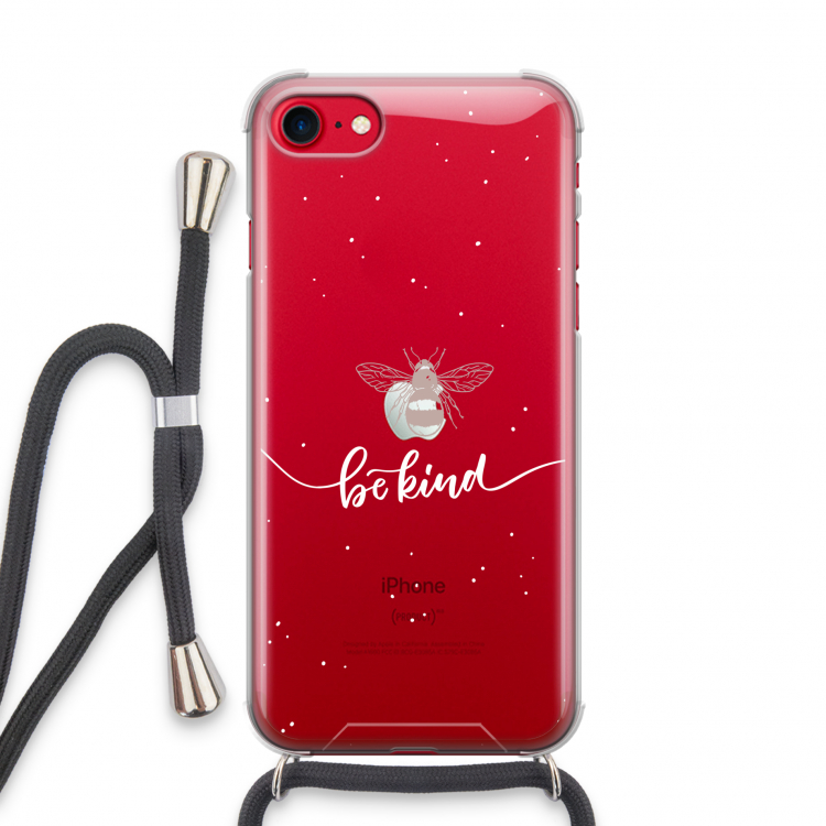Be(e) kind: iPhone SE 2020 Transparant Hoesje met koord