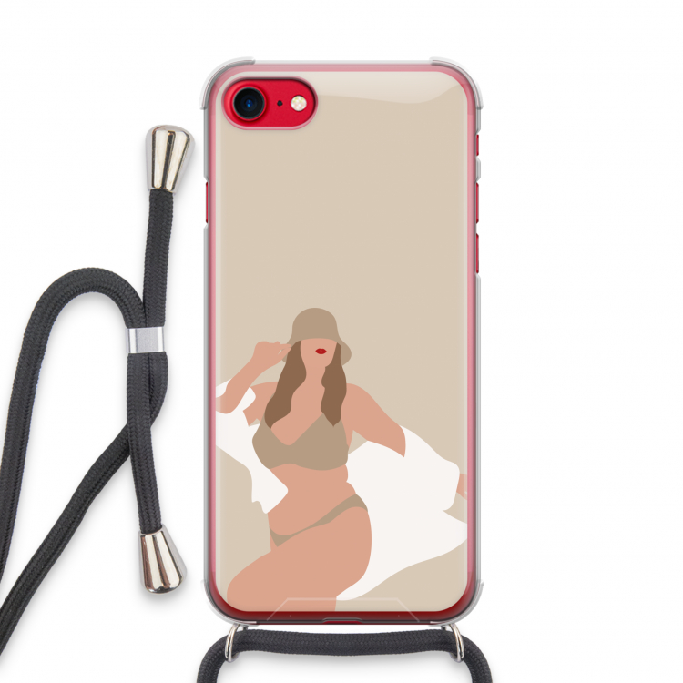One of a kind: iPhone SE 2020 Transparant Hoesje met koord