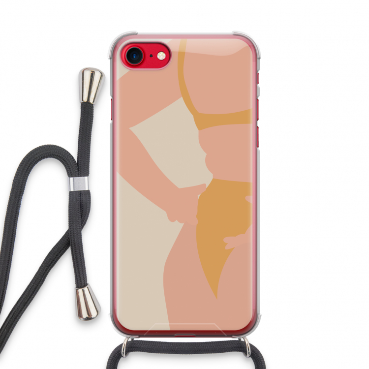 Bikini body: iPhone SE 2020 Transparant Hoesje met koord